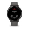 Умные часы Garmin Venu 3S 41mm Advanced GPS Smartwatch Pebble Gray с темно-серым ремешком