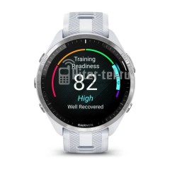 Умные часы Garmin Forerunner 965 белые, титановый безель, с белым ремешком