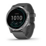 Умные часы Garmin VIVOACTIVE 4 серые с серебристым безелем