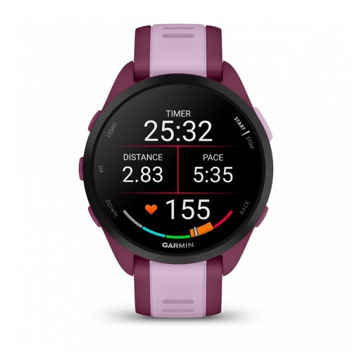 Умные часы Garmin Forerunner 165 Music лиловый c малиновым ремешком