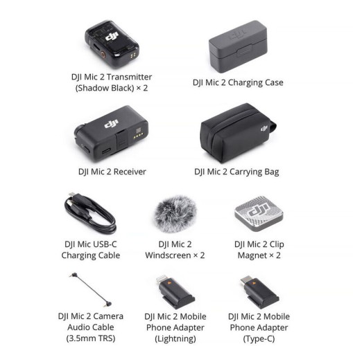 Беспроводной микрофон DJI Mic 2 (2TX + 1RX + Charging Case)