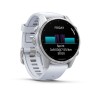Умные часы Garmin Fenix 8 43mm Amoled Glass lens Silver с белым ремешком