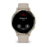 Умные часы Garmin Venu 3S 41mm Advanced GPS Smartwatch French Gray Gold с серым ремешком