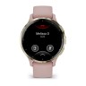 Умные часы Garmin Venu 3S 41mm Advanced GPS Smartwatch Pink Dawn Gold с розовым ремешком